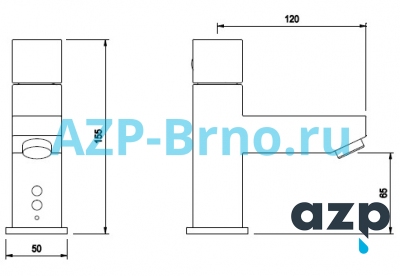 Автоматический сенсорный смеситель для раковины AUK 4.2 AZP Brno Чехия (фото, схема) Автоматический сенсорный смеситель для раковины AUK 4.2 AZP Brno Чехия (фото, схема)